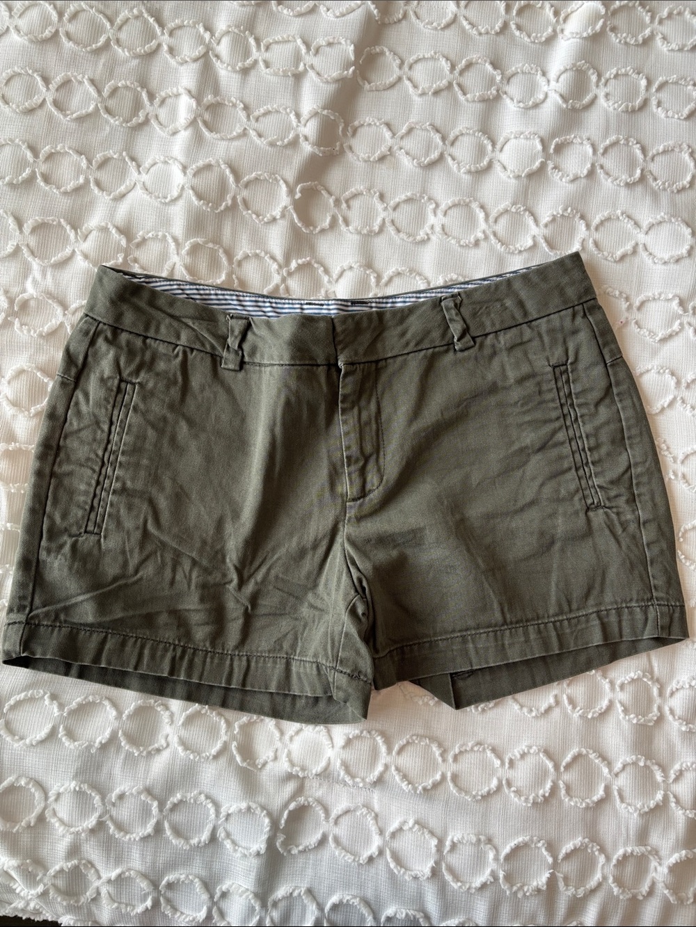 Women's Army Green Trouser Shorts - Picture 2 of 5